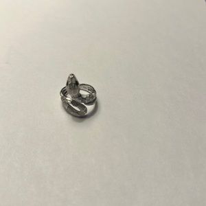 Sterling Silver White Snake with genuine Stone & Crystals